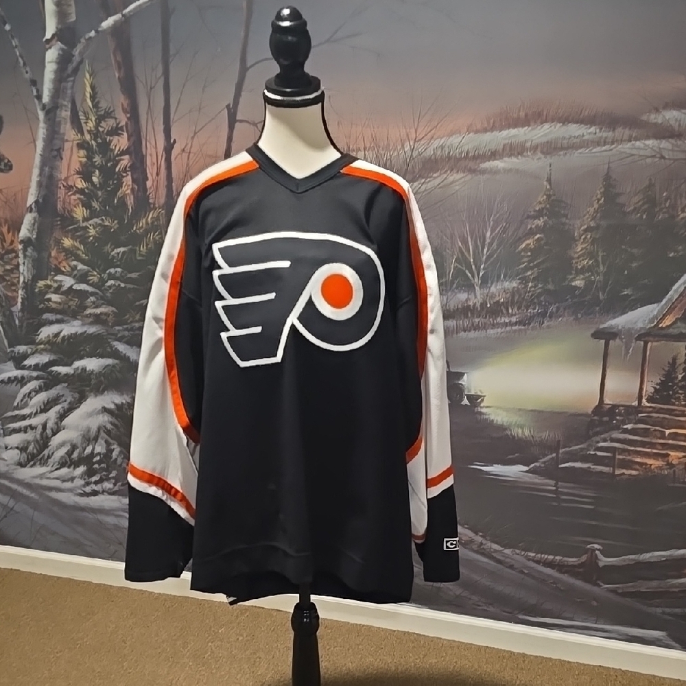 Vintage John LeClair #10 Philadelphia Flyers Hockey Jersey